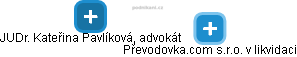 Převodovka.com s.r.o. v likvidaci - obrázek vizuálního zobrazení vztahů obchodního rejstříku