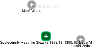 Společenství vlastníků Slezská 1398/13, 1399/15, Děčín VI - obrázek vizuálního zobrazení vztahů obchodního rejstříku