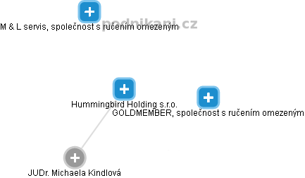 Hummingbird Holding s.r.o. - obrázek vizuálního zobrazení vztahů obchodního rejstříku