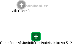 Společenství vlastníků jednotek Jiskrova 512 - obrázek vizuálního zobrazení vztahů obchodního rejstříku