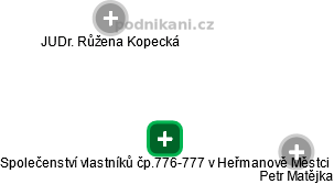 Společenství vlastníků čp.776-777 v Heřmanově Městci - obrázek vizuálního zobrazení vztahů obchodního rejstříku