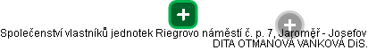 Společenství vlastníků jednotek Riegrovo náměstí č. p. 7, Jaroměř - Josefov - obrázek vizuálního zobrazení vztahů obchodního rejstříku