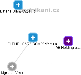 FLEURUSARA COMPANY s.r.o. - obrázek vizuálního zobrazení vztahů obchodního rejstříku