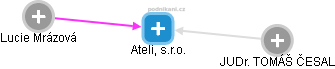 Ateli, s.r.o. - obrázek vizuálního zobrazení vztahů obchodního rejstříku