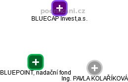 BLUEPOINT, nadační fond - obrázek vizuálního zobrazení vztahů obchodního rejstříku