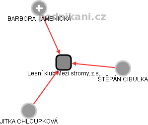 Lesní klub Mezi stromy, z.s. - obrázek vizuálního zobrazení vztahů obchodního rejstříku