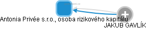 Antonia Privée s.r.o., osoba rizikového kapitálu - obrázek vizuálního zobrazení vztahů obchodního rejstříku