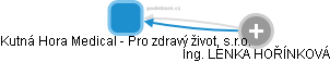 Kutná Hora Medical - Pro zdravý život, s.r.o. - obrázek vizuálního zobrazení vztahů obchodního rejstříku