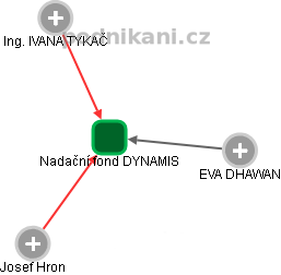 Nadační fond DYNAMIS - obrázek vizuálního zobrazení vztahů obchodního rejstříku