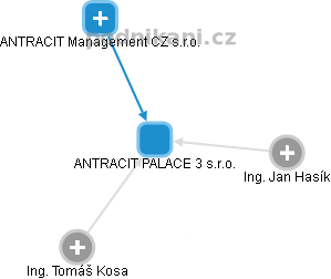 ANTRACIT PALACE 3 s.r.o. - obrázek vizuálního zobrazení vztahů obchodního rejstříku