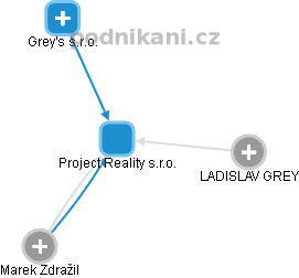 Project Reality s.r.o. - obrázek vizuálního zobrazení vztahů obchodního rejstříku