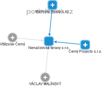 Nenačovické terasy s.r.o. - obrázek vizuálního zobrazení vztahů obchodního rejstříku