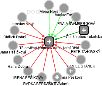 Tělocvičná jednota Sokol Horní Bělá - obrázek vizuálního zobrazení vztahů obchodního rejstříku