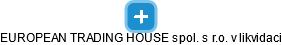EUROPEAN TRADING HOUSE spol. s r.o. v likvidaci - obrázek vizuálního zobrazení vztahů obchodního rejstříku