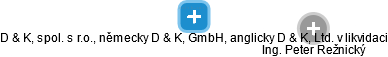 D & K, spol. s r.o., německy: D & K, GmbH, anglicky: D & K, Ltd. v likvidaci - obrázek vizuálního zobrazení vztahů obchodního rejstříku