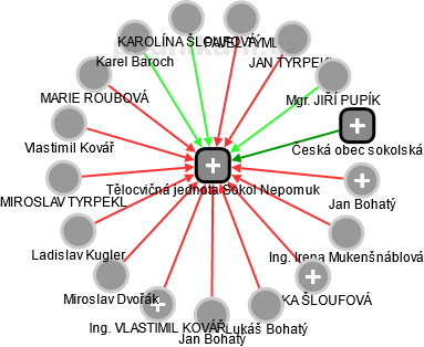 Tělocvičná jednota Sokol Nepomuk - obrázek vizuálního zobrazení vztahů obchodního rejstříku