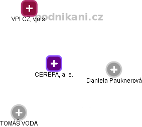 CEREPA, a. s. - obrázek vizuálního zobrazení vztahů obchodního rejstříku