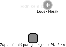 Západočeský paragliding klub Plzeň z.s. - obrázek vizuálního zobrazení vztahů obchodního rejstříku
