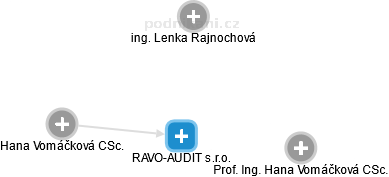 RAVO-AUDIT s.r.o. - obrázek vizuálního zobrazení vztahů obchodního rejstříku