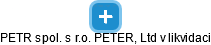 PETR spol. s r.o. PETER, Ltd v likvidaci - obrázek vizuálního zobrazení vztahů obchodního rejstříku