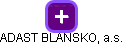 ADAST BLANSKO, a.s. - obrázek vizuálního zobrazení vztahů obchodního rejstříku