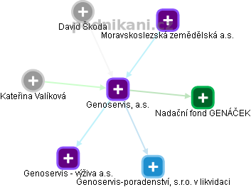 Genoservis, a.s. - obrázek vizuálního zobrazení vztahů obchodního rejstříku