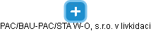 PAC/BAU-PAC/STA W-O, s.r.o. v livkidaci - obrázek vizuálního zobrazení vztahů obchodního rejstříku
