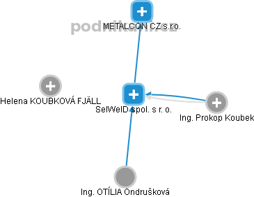 SelWelD spol. s r. o. - obrázek vizuálního zobrazení vztahů obchodního rejstříku