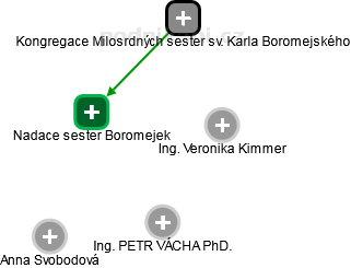 Nadace sester Boromejek - obrázek vizuálního zobrazení vztahů obchodního rejstříku