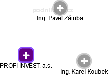 PROFI-INVEST, a.s. - obrázek vizuálního zobrazení vztahů obchodního rejstříku