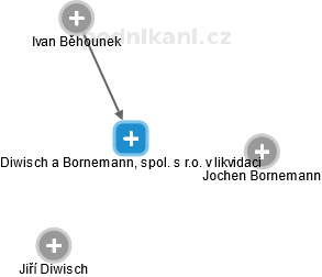 Diwisch a Bornemann, spol. s r.o. v likvidaci - obrázek vizuálního zobrazení vztahů obchodního rejstříku