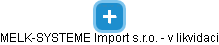 MELK-SYSTEME Import s.r.o. - v likvidaci - obrázek vizuálního zobrazení vztahů obchodního rejstříku