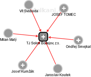 TJ Sokol Božejov, z.s. - obrázek vizuálního zobrazení vztahů obchodního rejstříku
