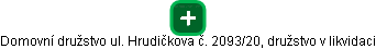 Domovní družstvo ul. Hrudičkova č. 2093/20, družstvo v likvidaci - obrázek vizuálního zobrazení vztahů obchodního rejstříku