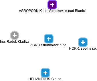 AGRO Strunkovice s.r.o. - obrázek vizuálního zobrazení vztahů obchodního rejstříku