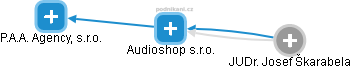 Audioshop s.r.o. - obrázek vizuálního zobrazení vztahů obchodního rejstříku
