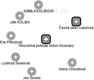 Tělocvičná jednota Sokol Hovorany - obrázek vizuálního zobrazení vztahů obchodního rejstříku
