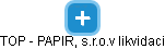 TOP - PAPIR, s.r.o.v likvidaci - obrázek vizuálního zobrazení vztahů obchodního rejstříku