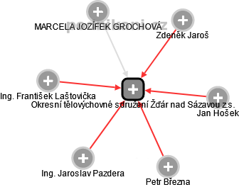 Okresní tělovýchovné sdružení Žďár nad Sázavou z.s. - obrázek vizuálního zobrazení vztahů obchodního rejstříku