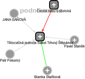 Tělocvičná jednota Sokol Trhový Štěpánov - obrázek vizuálního zobrazení vztahů obchodního rejstříku