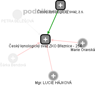 Český kynologický svaz ZKO Březnice - 254 - obrázek vizuálního zobrazení vztahů obchodního rejstříku