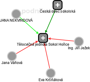 Tělocvičná jednota Sokol Hořice - obrázek vizuálního zobrazení vztahů obchodního rejstříku
