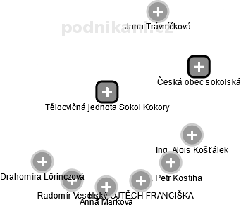 Tělocvičná jednota Sokol Kokory - obrázek vizuálního zobrazení vztahů obchodního rejstříku