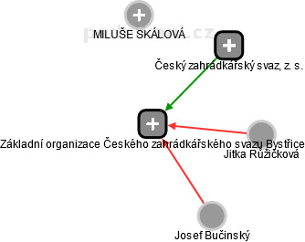 Základní organizace Českého zahrádkářského svazu Bystřice - obrázek vizuálního zobrazení vztahů obchodního rejstříku