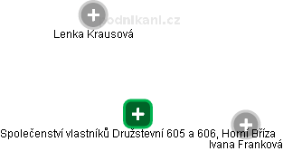 Společenství vlastníků Družstevní 605 a 606, Horní Bříza - obrázek vizuálního zobrazení vztahů obchodního rejstříku