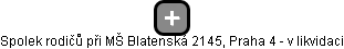 Spolek rodičů při MŠ Blatenská 2145, Praha 4 - v likvidaci - obrázek vizuálního zobrazení vztahů obchodního rejstříku