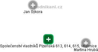 Společenství vlastníků Plzeňská 613, 614, 615, Vejprnice - obrázek vizuálního zobrazení vztahů obchodního rejstříku