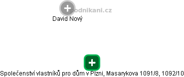 Společenství vlastníků pro dům: v Plzni, Masarykova 1091/8, 1092/10 - obrázek vizuálního zobrazení vztahů obchodního rejstříku