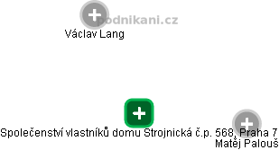 Společenství vlastníků domu Strojnická č.p. 568, Praha 7 - obrázek vizuálního zobrazení vztahů obchodního rejstříku