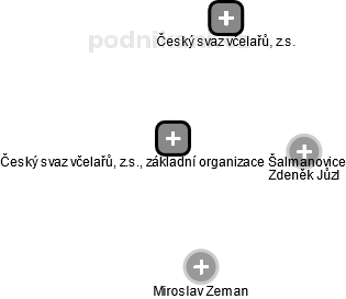 Český svaz včelařů, z.s., základní organizace Šalmanovice - obrázek vizuálního zobrazení vztahů obchodního rejstříku